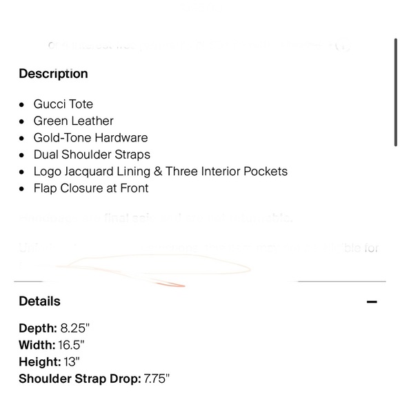 Gucci Large Stirrup Tote - Picture 6 of 6